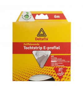 TOCHTSTRIP ZELFKLEVEND E-PROFIEL EPDM WIT 6 M X 9 MM X 4 MM