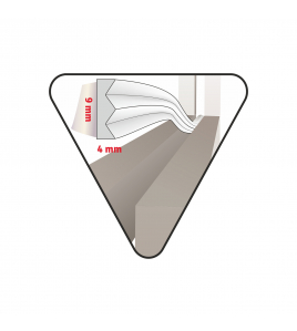 TOCHTSTRIP ZELFKLEVEND E-PROFIEL EPDM WIT 6 M X 9 MM X 4 MM