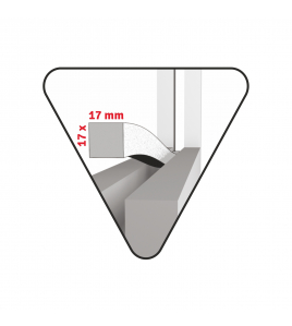 TOCHTSTRIP ZELFKLEVEND P.U. SCHUIM GRIJS 6,5 M X 17 MM X 17 MM 2 X 3,25M