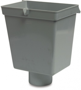 VERGAARBAK REGENWATER PVC-U 80 MM GRIJS TYPE T2