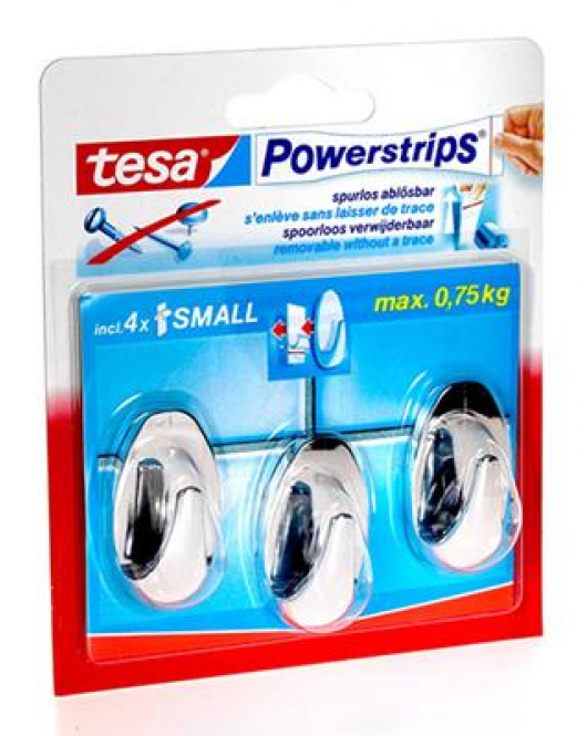 TESA POWERST.MINI CHROOM OVAL