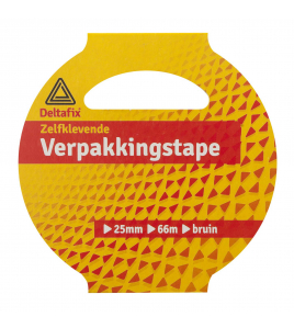 VERPAKKINGSTAPE ZELKLEVEND PP IN HULS BRUIN 66 M X 25 MM VERPAKKINGSTAPE ZELKLEVEND PP IN HULS BRUIN 66 M X 25 MM