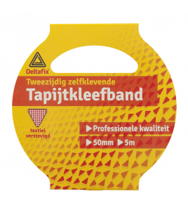 BEVESTIGINGSTAPE DUBBELZIJDIG ZELFKLEVEND TAPIJTTAPE TEXTIEL VERSTEVIGD PROFI 5 M X 50 MM