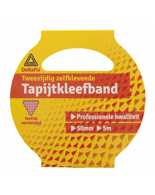 BEVESTIGINGSTAPE DUBBELZIJDIG ZELFKLEVEND TAPIJTTAPE TEXTIEL VERSTEVIGD PROFI 5 M X 50 MM