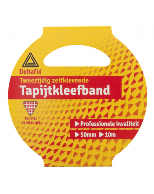 BEVESTIGINGSTAPE DUBBELZIJDIG ZELFKLEVEND TAPIJTTAPE TEXTIEL VERSTEVIGD PROFI 10 M X 50 MM