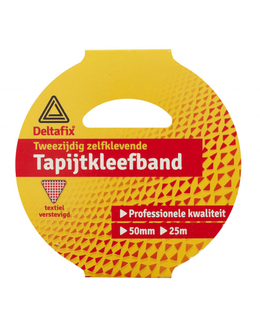 BEVESTIGINGSTAPE DUBBELZIJDIG ZELFKLEVEND TAPIJTTAPE TEXTIEL VERSTEVIGD PROFI 25 M X 50 MM