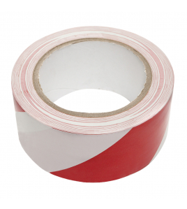 VLOERMARKERINGSTAPE PVC ZELFKLEVEND ROOD WIT 33 M X 50 MM X 0.16 VLOERMARKERINGSTAPE PVC ZELFKLEVEND ROOD WIT 33 M X 50 MM X 0.16