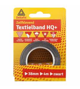 DUCTTAPE ZELFKLEVEND TEXTIELBAND HQ+ ZWART 4 M X 38 MM DUCTTAPE ZELFKLEVEND TEXTIELBAND HQ+ ZWART 4 M X 38 MM