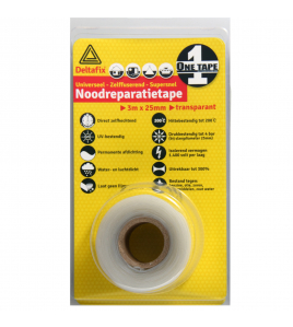 NOODREPARATIETAPE ZELFFUSEREND SILICONE ZWART 3 M X 25 MM NOODREPARATIETAPE ZELFFUSEREND SILICONE ZWART 3 M X 25 MM