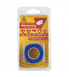 WIKKELPLEISTER ZELFFUSEREND BLAUW 4.50M X 25 MM WIKKELPLEISTER ZELFFUSEREND BLAUW 4.50M X 25 MM