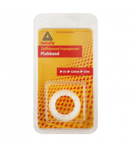 PLAKBAND ZELFKLEVEND TRANSPARANT TRANSPARANT 10 M X 12 MM 2ST PLAKBAND ZELFKLEVEND TRANSPARANT TRANSPARANT 10 M X 12 MM 2ST