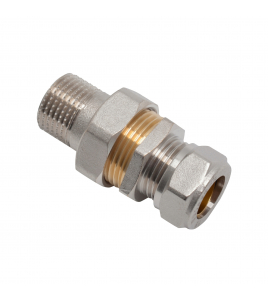 SV RADIATORKOPPELING 1/2&quot;MX15MM KNEL RECHT 2-DELIG