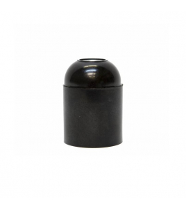 LAMPHOUDER E27 GLAD ZWART