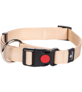 HALSBAND ZIGGI BEIGE L 45-65CM 25MM