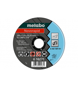 METABO NOVORAPID 125X1,0X22,23 INOX