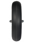 WIEL 400X8 GRIJS SOFTWIEL PVC NAALDLAGER 20 CM AS