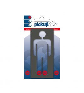 3D HOME PICTO FRAME MAN GRIJS 100 MM ACRYLAAT 3 MM ZELFKLEVEND