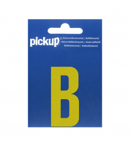 PLAKLETTER REFLECTEREND GEEL 60 MM B