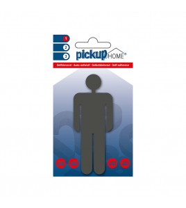 3D HOME PICTO MAN GRIJS 90 MM ACRYLAAT 3 MM ZELFKLEVEND