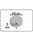 MAGNEET NEODYM ROND 5X2 20ST 0.8KG