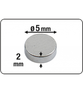 MAGNEET NEODYM ROND 5X2 20ST 0.8KG