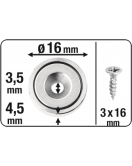 MAGNEET NEODYM ROND 16X4X3 7.5KG