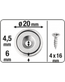 MAGNEET NEODYM ROND 20X6X4 10.5KG