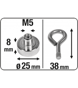 MAGNEET NEODYM OOG D25 21KG
