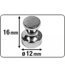 MAGNEET NEODYM GREEP D12MM 2ST 2KG