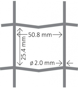DASSENRASTER CRAPAL 25X50 MM 100 CM X 25 M