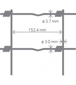 SCHAPENGAAS ZWAAR OVIS CRAPO 100 CM 9 DRAADS 3.7/3.0