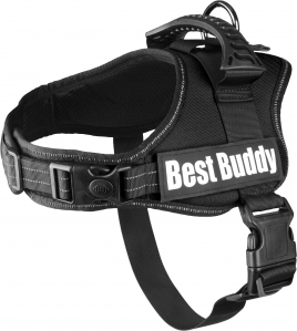 HARNAS BEST BUDDY PLUTO ZWART M 60-80CM 38MM