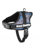 HARNAS BEST BUDDY PLUTO BLAUW CAMOUFLAGE GRID L 70-90CM 50MM