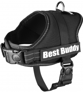 HARNAS BEST BUDDY PLUTO ZWART XS 40-55CM 25MM