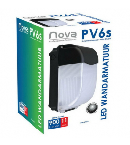 LED BULK WANDARMATUUR PV6S 11W 4000K +LICHT/DONKER