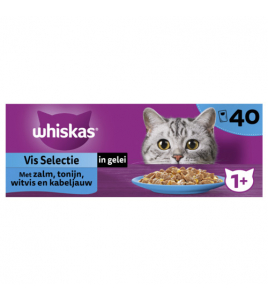 WHISKAS 40-P VIS IN GELEI 1 X 40 ST. WHISKAS 40-P VIS IN GELEI 1 X 40 ST.