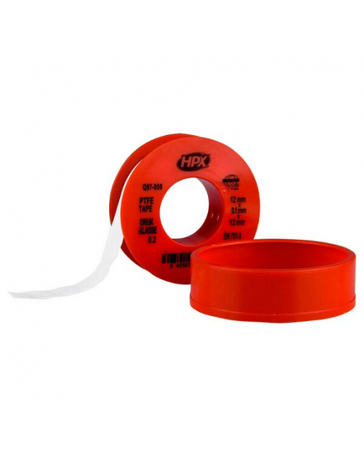 HPX PTFE GASAFDICHTINGSTAPE - WIT 12MM X 12M