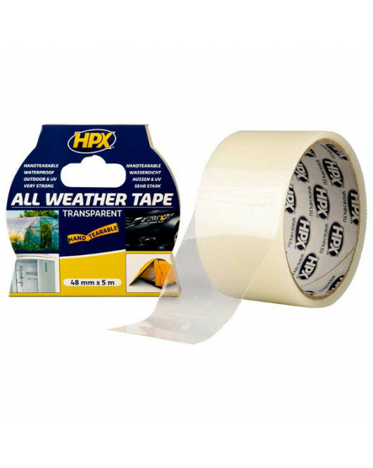 HPX ALL WEATHER TAPE - TRANSPARANT 48MM X 5M