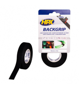 HPX BACKGRIP KABELBINDERBAND ZWART 16MMX5MTR HPX BACKGRIP KABELBINDERBAND ZWART 16MMX5MTR