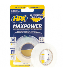 HPX MAX POWER TRANSPARENT BEVESTIGINGSTAPE - 19MM X 2M HPX MAX POWER TRANSPARENT BEVESTIGINGSTAPE - 19MM X 2M