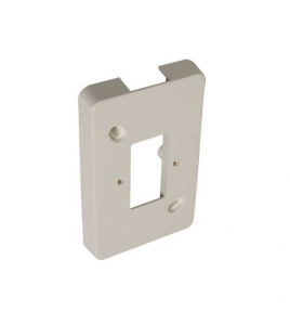 MONTAGEPLAAT MET GAT DUBBEL P25 WIT