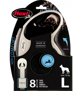 FLEXI NEW COMFORT, BAND L: 8 M, ZWART