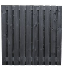 TUINSCHERM DE VILT 180X180CM ZWART 21 PLANKS