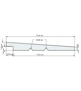 ZWEEDS RABAT ZWART 1-2,4X19,7X300CM
