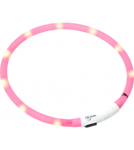 VISIO LIGHT LED SLANGHALSBAND 70CM PINK