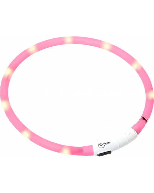 VISIO LIGHT LED SLANGHALSBAND 70CM PINK