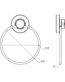 3IN1 HANDDOEKHOUDER RING CH