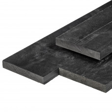 PLANK RUSTIEK ZWART 2X20X400CM FIJN BEZAAGD
