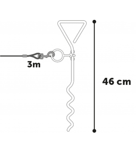 GRONDPIN PILKA 46CM MET KABEL 3M