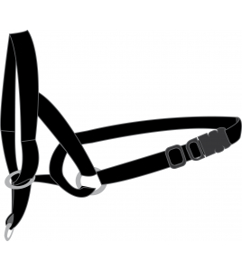 HALSBAND EASY LEADER ZWART XS 32-42CM 15MM